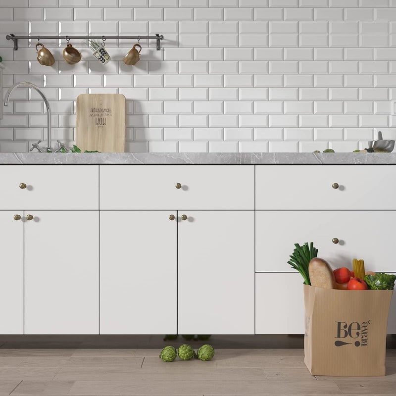 Decotalk ورق لاصق أبيض 200"×12" لدواليب المطبخ ورق حائط أبيض قابل للإزالة لأسطح الجدران ورق لاصق أبيض غير لامع مقاوم للماء ورق حائط أبيض صلب لاصق ذاتي - Image 3